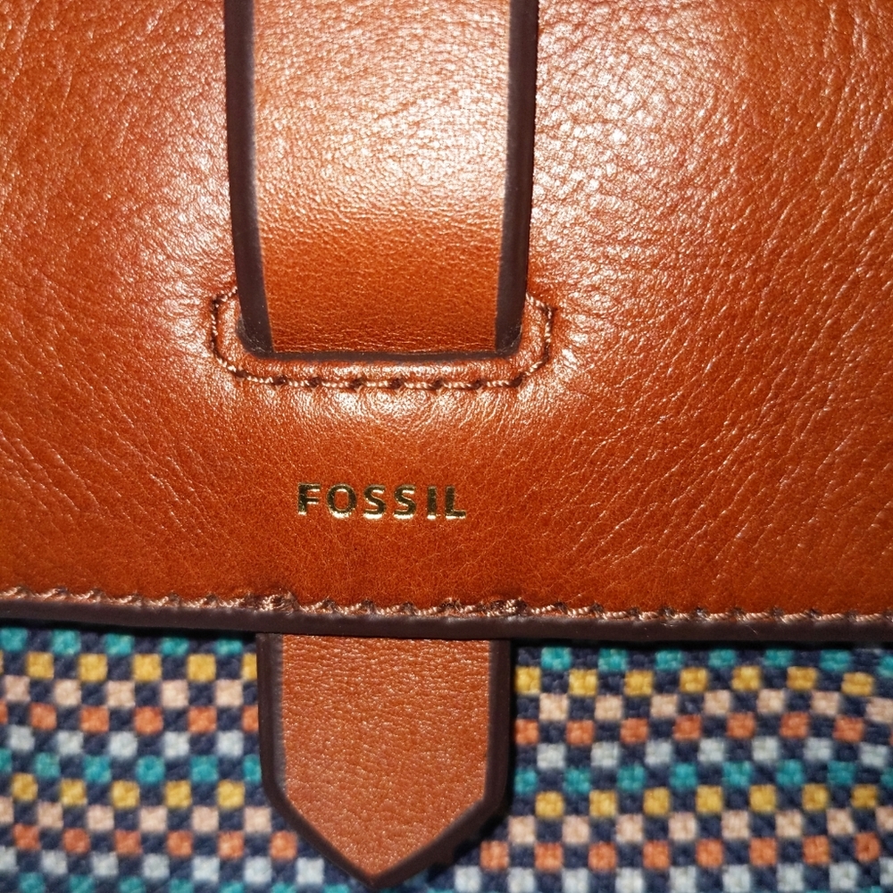 Fossil Kinley Small Crossbody Teal/Brown ZB7610-725 NWOT - Picture 4 of 12